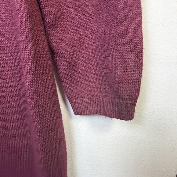 Talbots plus XL Wine burgundy Sweater Dress minimalist knit relaxed MIDI NWT - Picture 3 of 11